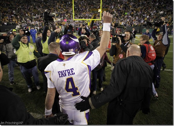 Another great Favre moment at Lambeau