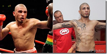 At left, Cotto vs. Clotty; at right, Cotto attempting to make 145