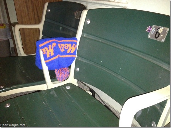 Seats from 1962, ski hat from 1989